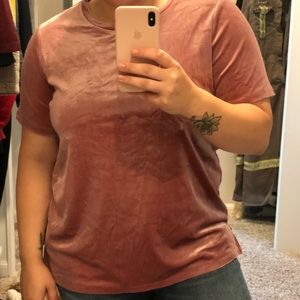 Pink Crushed Velvet t-shirt